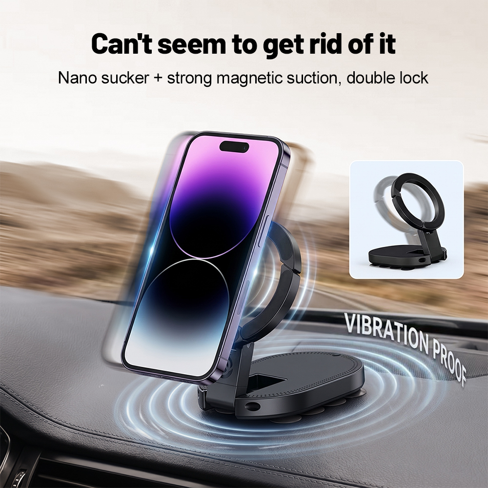 360 °   回転式3-in-1吸盤式マグネット携帯ホルダ - Drone Camera Stabilized のレビューと価格