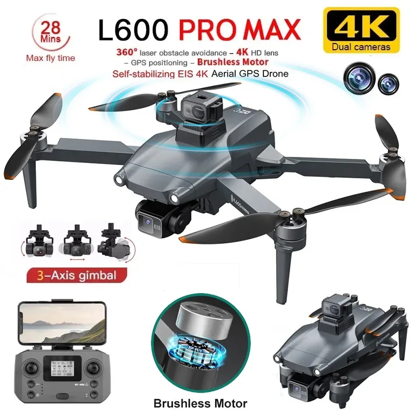 L600 プロマックス GPS ドローンプロフェッショナル  - Drone Camera Night Vision のレビューと価格